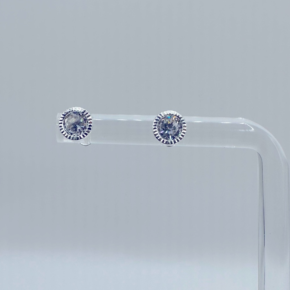 Silver stud earrings